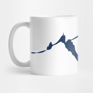 Chamonix Mont Blanc and Aiguille du midi leewarddesign Mug